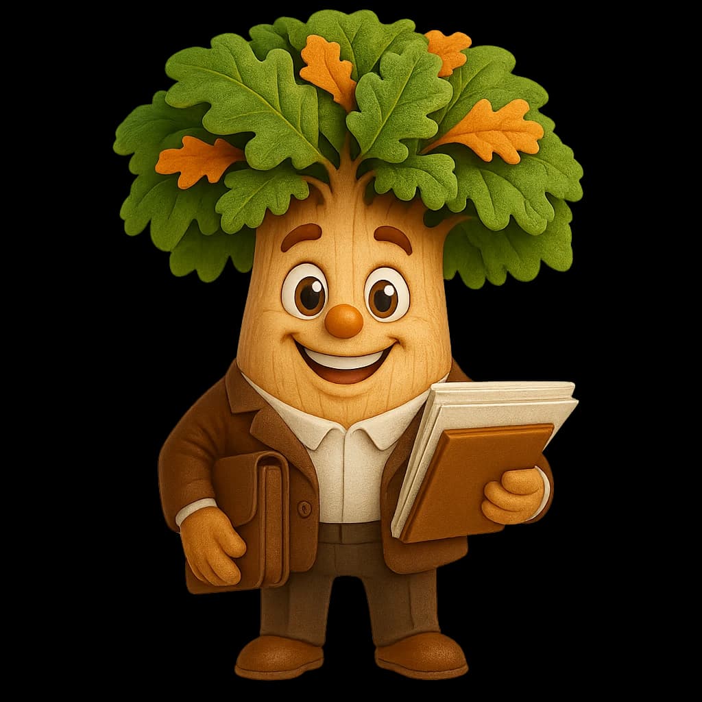 Young Oak mascot - Your guide to CV templates for Ausbildung