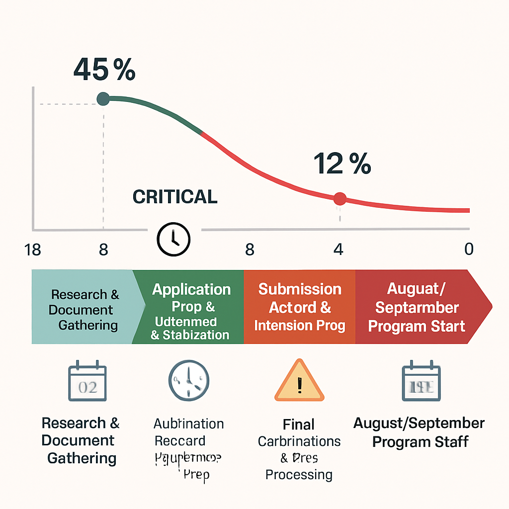 Timeline Constraints and Deadline Management - Application Timeline Management: Professional vs Self-Service Success Rates