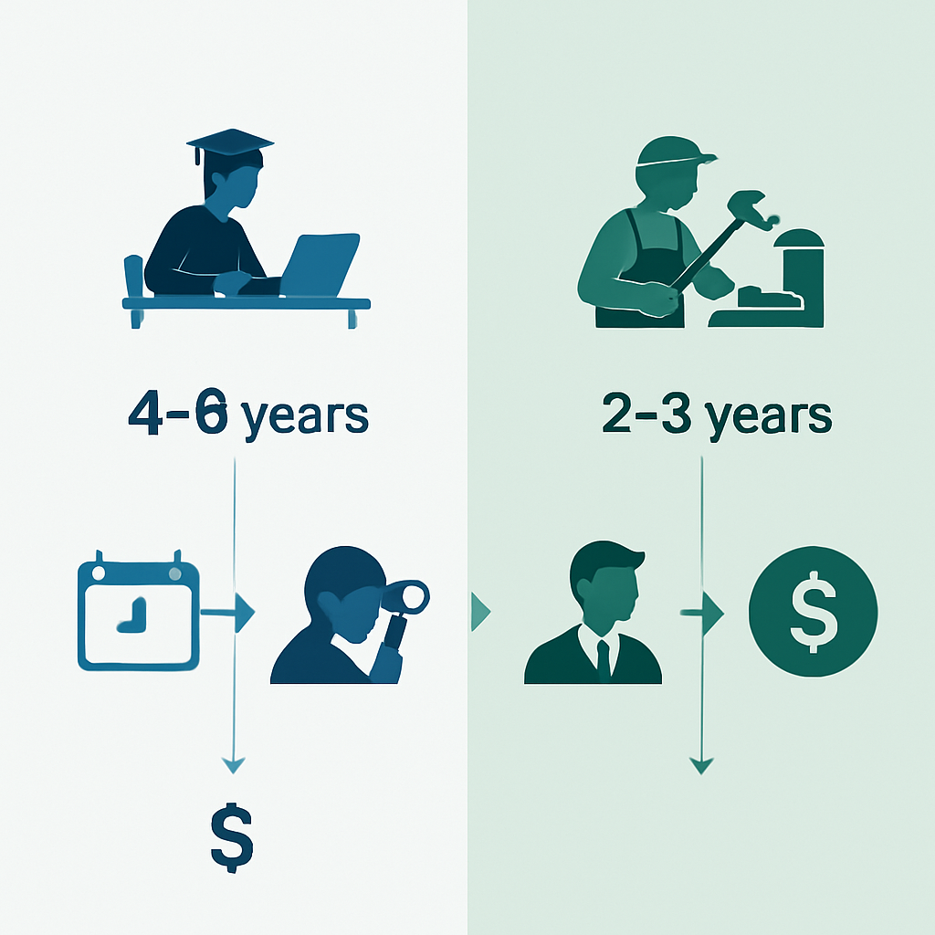 Time to Employment and Earning Potential Comparison - Brazil's German Dream: São Paulo Students' €3,000+ Ausbildung Success Stories