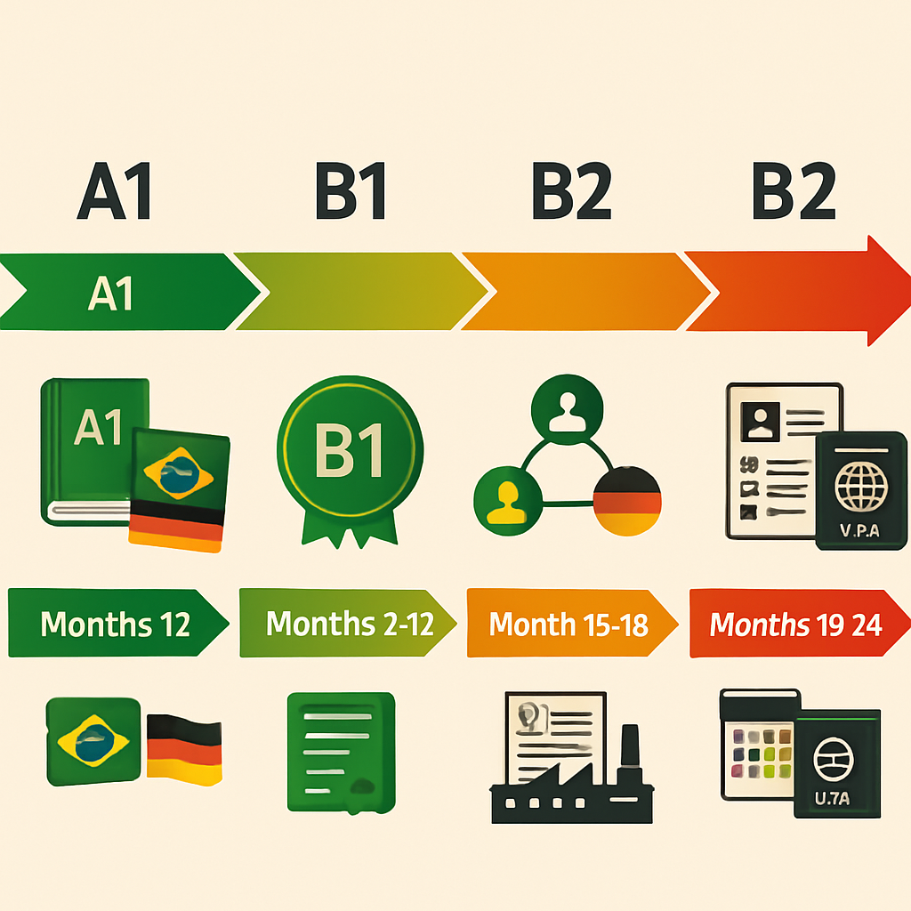 Language Requirements and Preparation Timeline - Brazil's German Dream: São Paulo Students' €3,000+ Ausbildung Success Stories