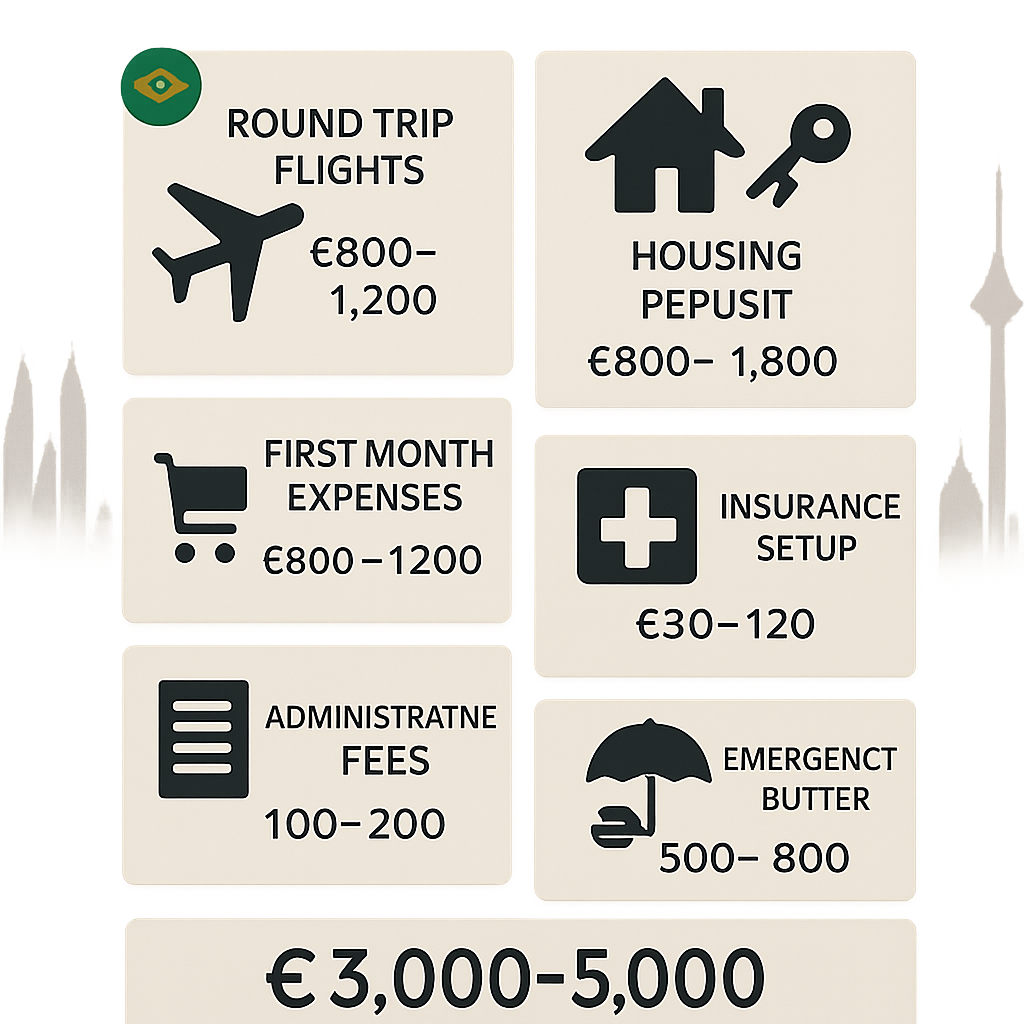 Initial Costs Breakdown (Flights, Deposits, First Months) - Brazil's German Dream: São Paulo Students' €3,000+ Ausbildung Success Stories