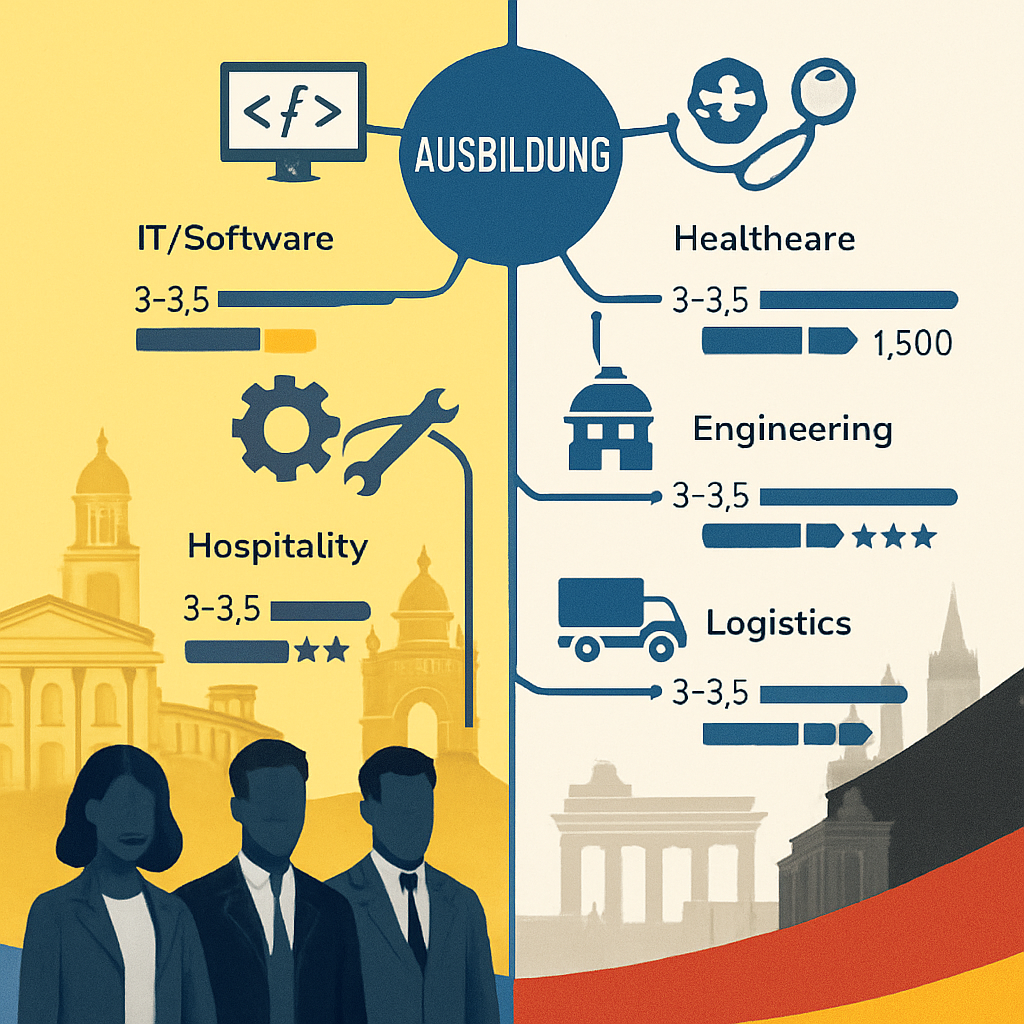 Popular Ausbildung Fields for International Students - Colombia's German Connection: Bogotá Students' €2,900 Ausbildung Journey