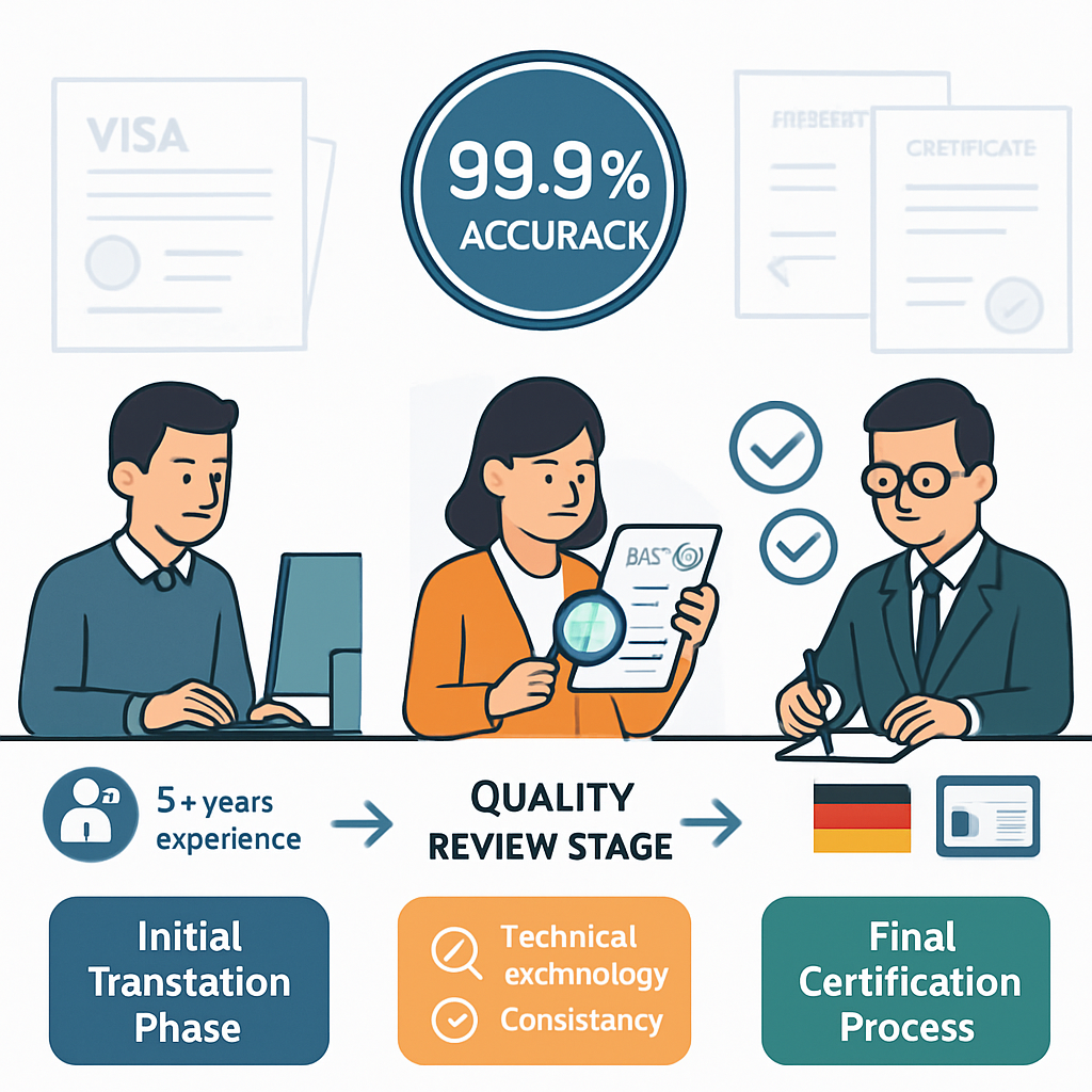 Multi-step Review Processes Used by Certified Translators - Document Translation Services: Why 99.9% Accuracy Matters for Visa Success