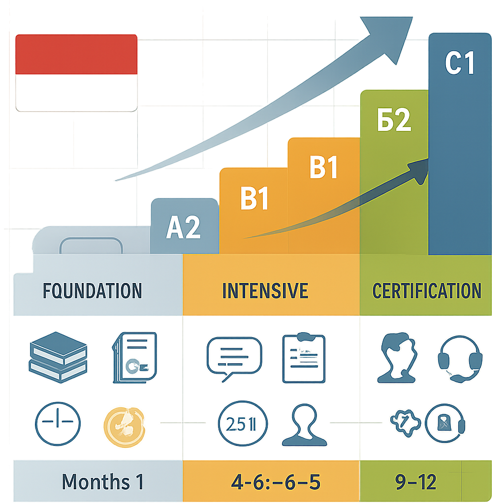 Language Requirements: German Proficiency Levels and Preparation Timeline - Indonesia to Germany Success: The Ausbildung Route Jakarta Professionals Choose