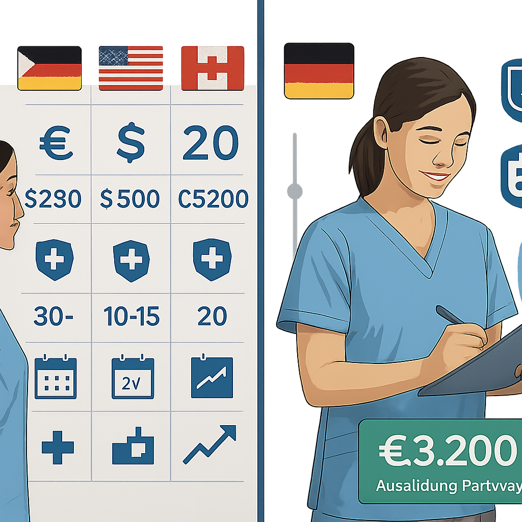 Comparison of Salary Packages: Germany vs. US, Canada, Australia - Philippines to Germany: The €3,200 Ausbildung Pathway Filipino Nurses Are Taking