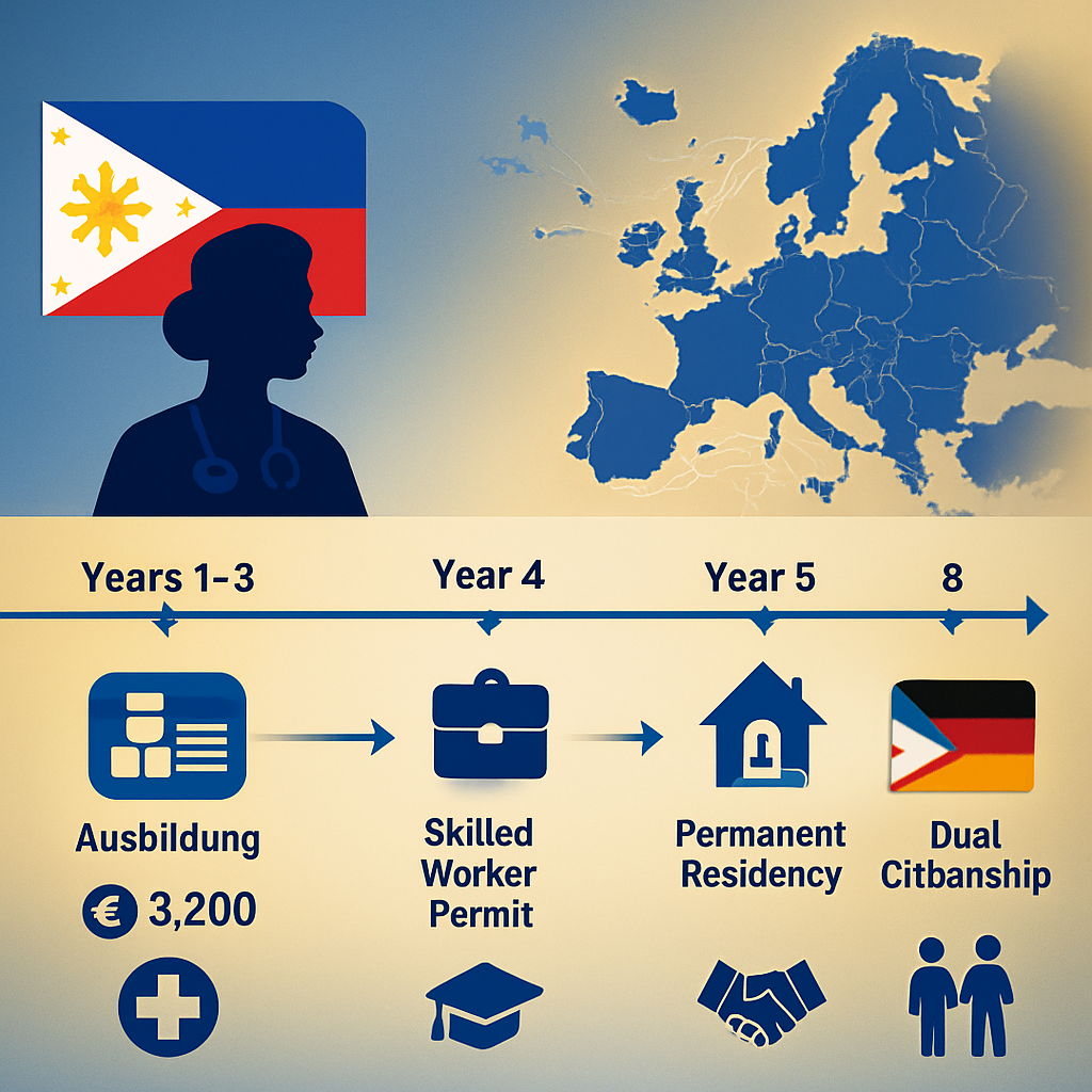 Long-term Residency and EU Citizenship Pathways - Philippines to Germany: The €3,200 Ausbildung Pathway Filipino Nurses Are Taking
