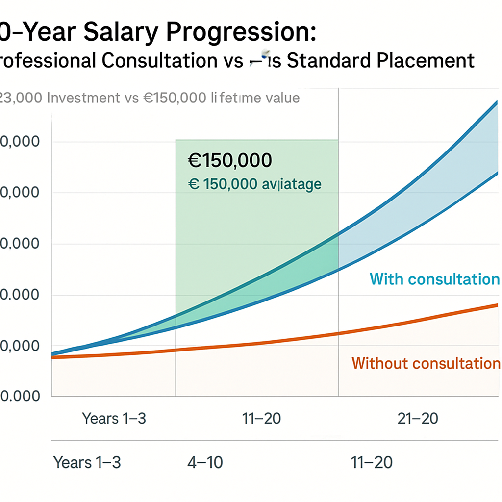 Average Salary Progression for Ausbildung Graduates Over 30-Year Careers - Professional Ausbildung Consultation ROI: €25,000 Investment vs €150,000 Lifetime Value