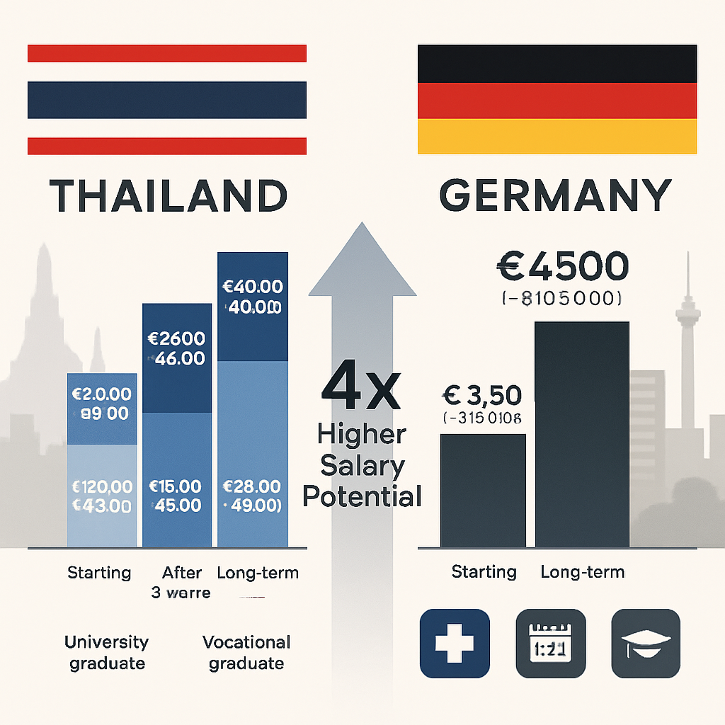 Economic Advantages: €2,800 vs. Typical Thai Graduate Salaries - Thailand's Secret: How Bangkok Students Access €2,800 Monthly Ausbildung Salaries