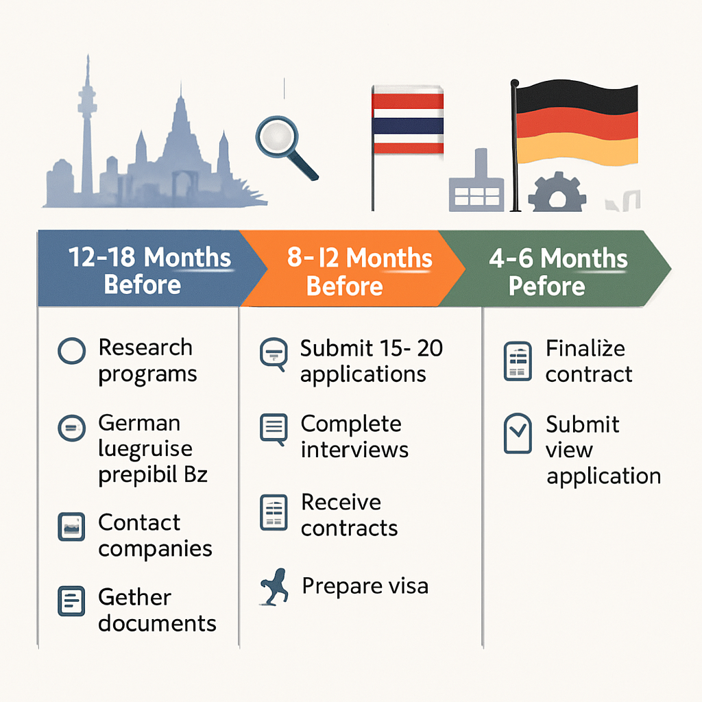 Step-by-Step Application Timeline for Thai Students - Thailand's Secret: How Bangkok Students Access €2,800 Monthly Ausbildung Salaries