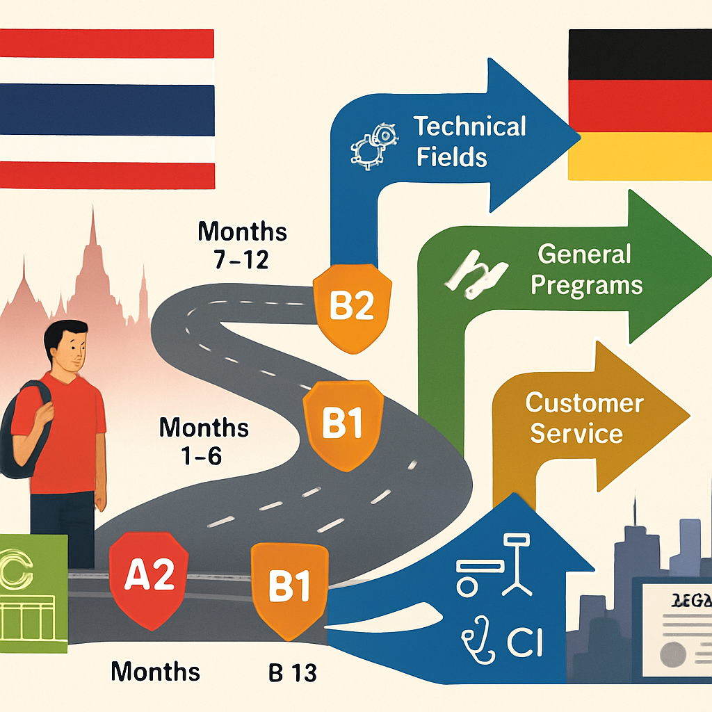 Language Barrier Solutions and German Proficiency Requirements - Thailand's Secret: How Bangkok Students Access €2,800 Monthly Ausbildung Salaries