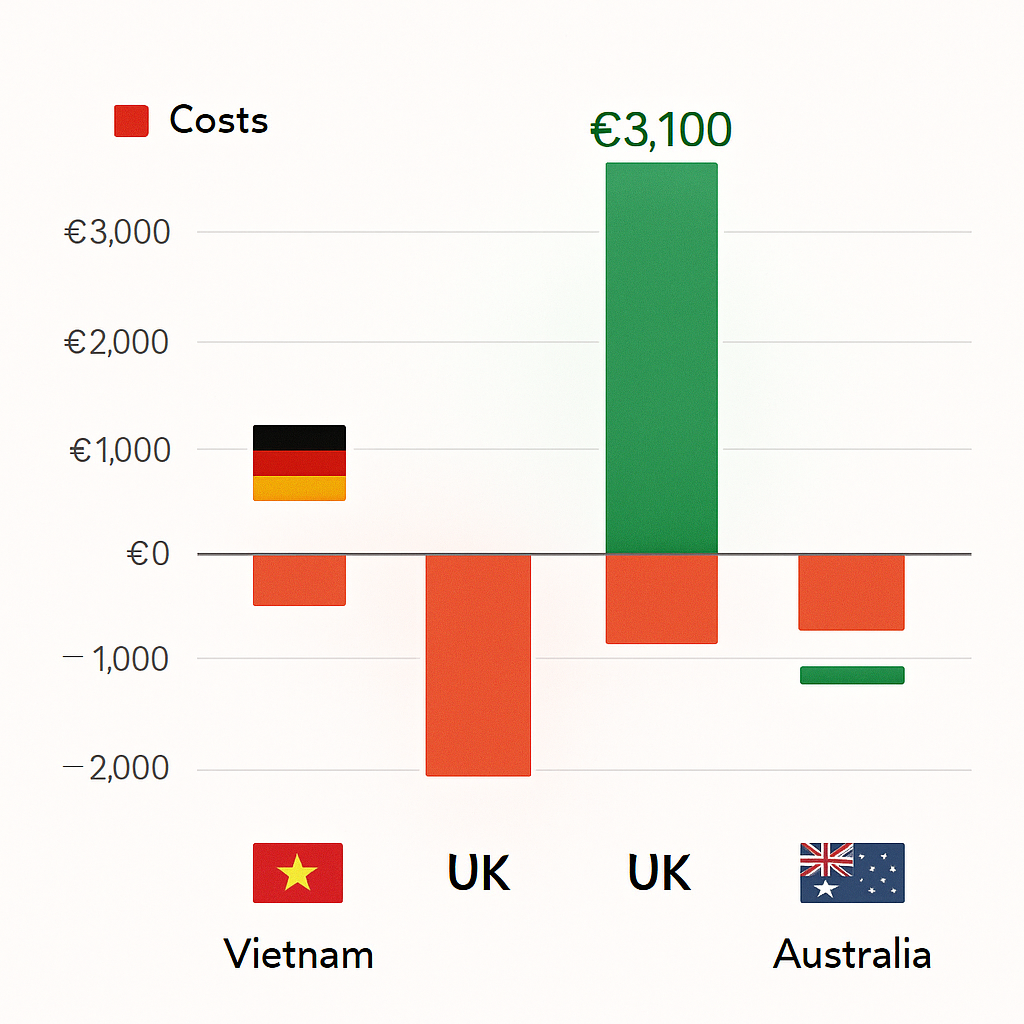 Comparison with Education Costs in Vietnam and Other Countries - Vietnam's German Success: Ho Chi Minh Students' €3,100 Ausbildung Breakthrough