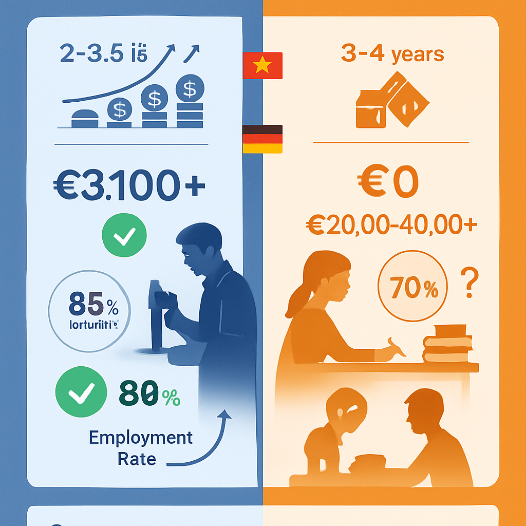 Comparison with University Degree Programs - Vietnam's German Success: Ho Chi Minh Students' €3,100 Ausbildung Breakthrough
