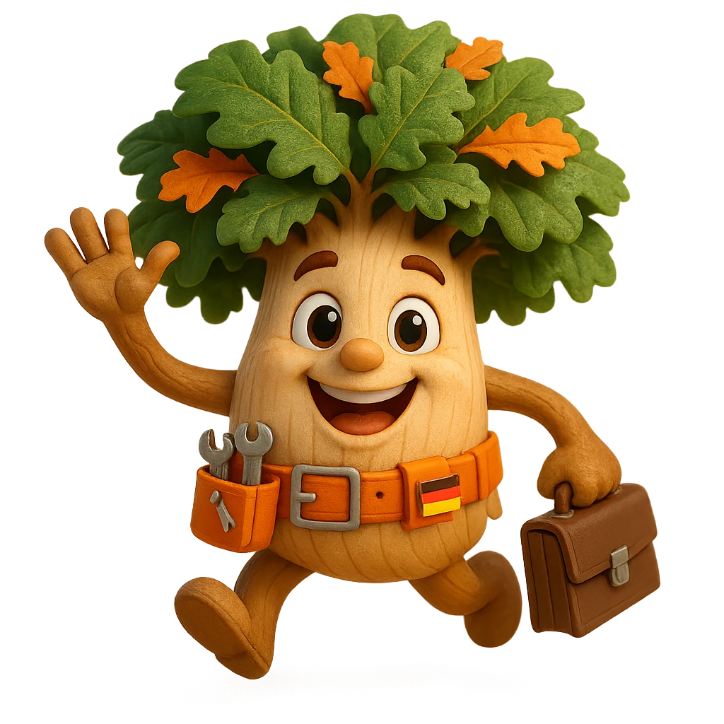 Young Oak mascot - Your Ausbildung guide